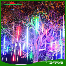 8 * 30 / 50cm 144/240 LED Météor Douche Pluie Tubes Solaire Puissance Jardin Arbre Décoration Lampe Solaire Lumière De Fête De Mariage Chaîne Lumière